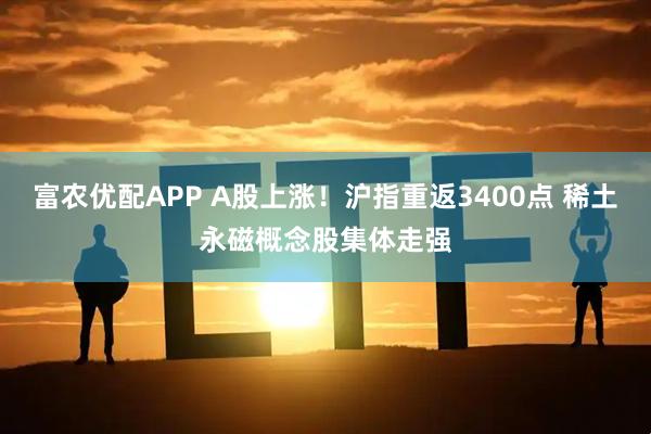 富农优配APP A股上涨！沪指重返3400点 稀土永磁概念股集体走强